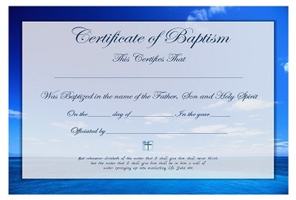 Christian Baptism Certificate Free Template All Ages
